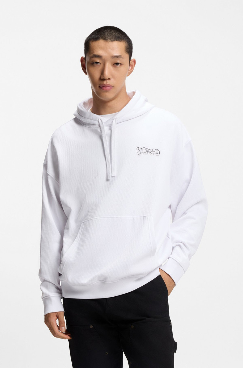 LOGO-PRINT HOODIE IN COTTON TERRY 2