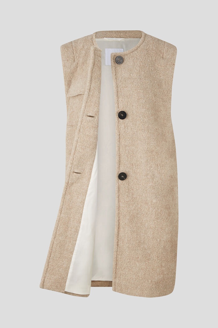 Juno Alpaca and pure new wool waistcoat in Beige - 7