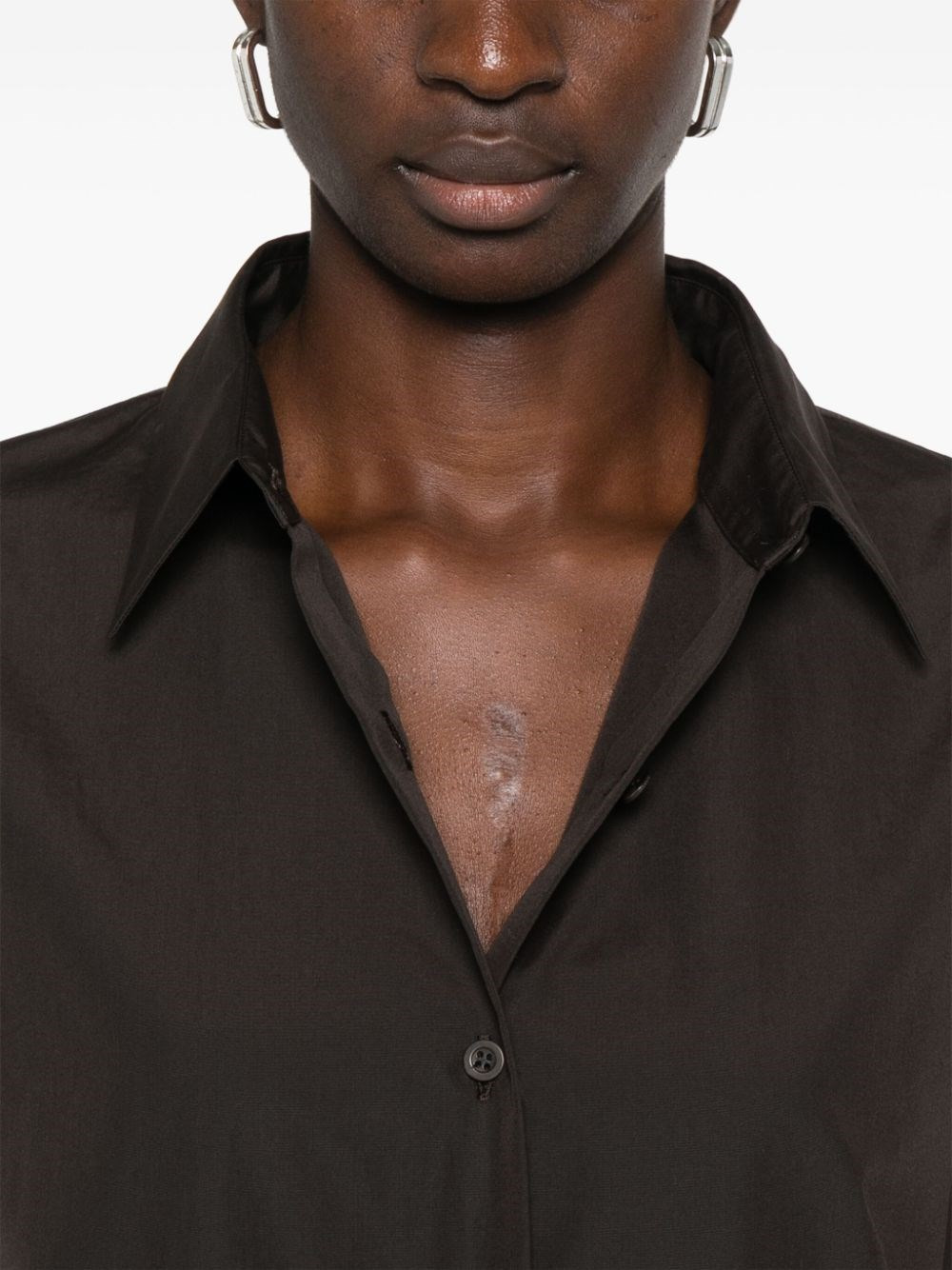 oversized cotton poplin shirt - 2