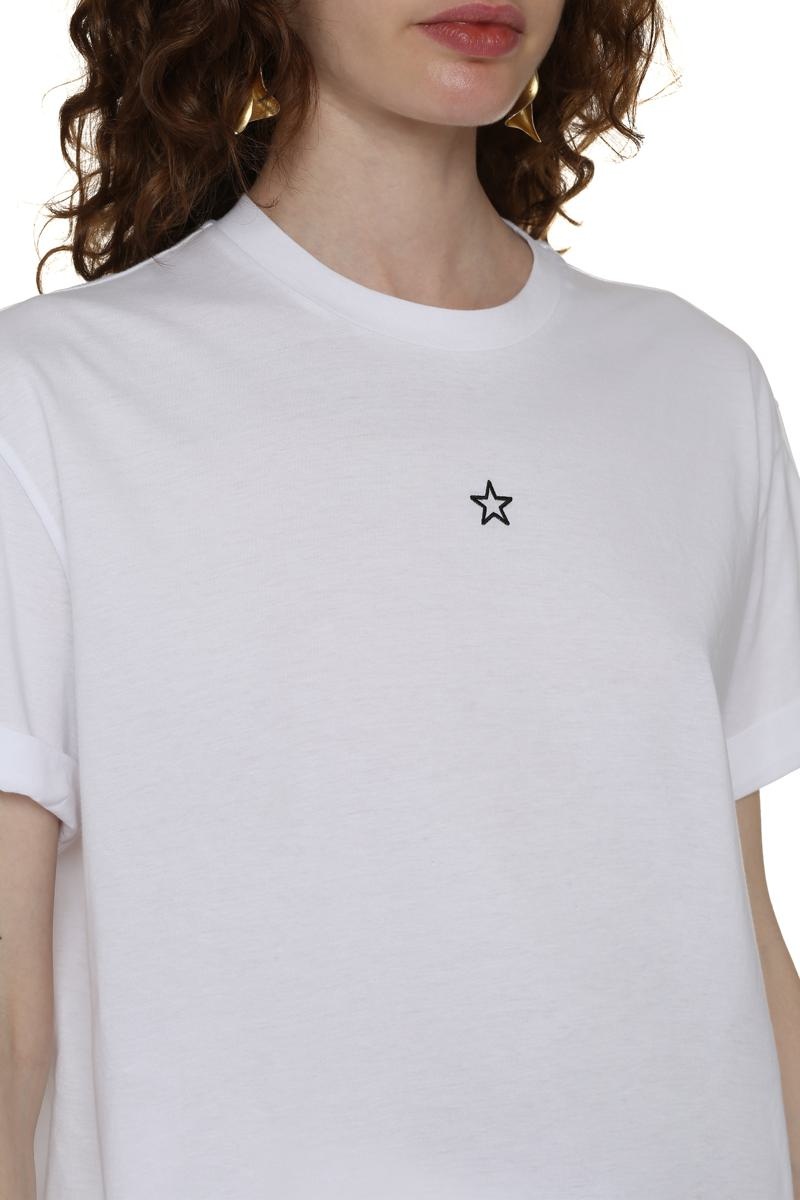 STELLA MCCARTNEY EMBROIDERED STAR DETAIL COTTON T-SHIRT - 5