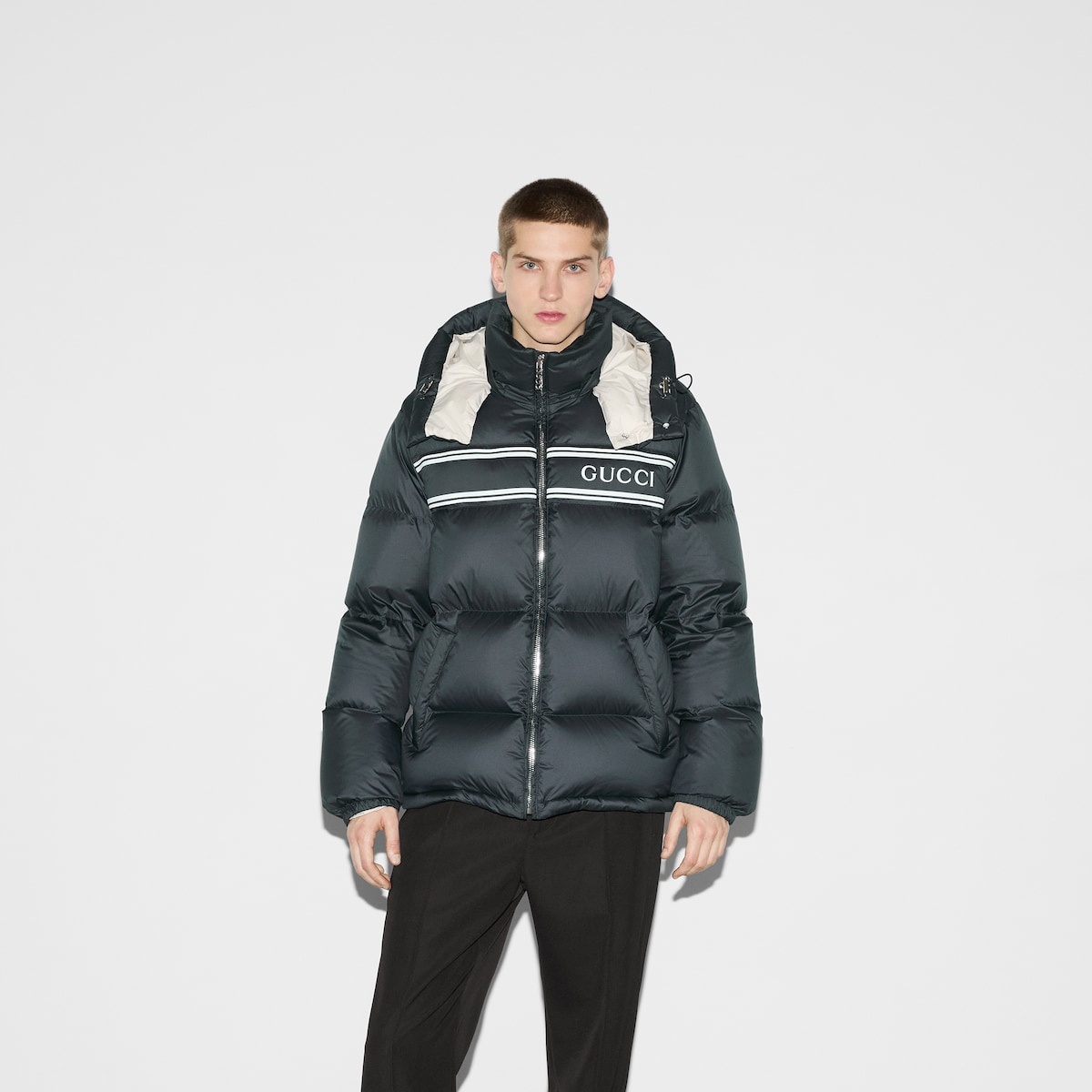 Nylon puffer jacket - 3