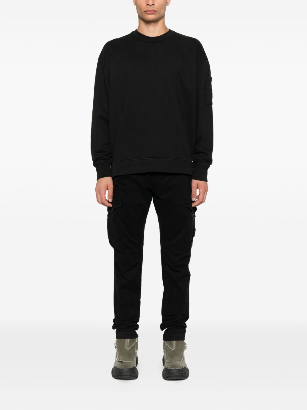 pocket-detail cotton sweatshirt - 2