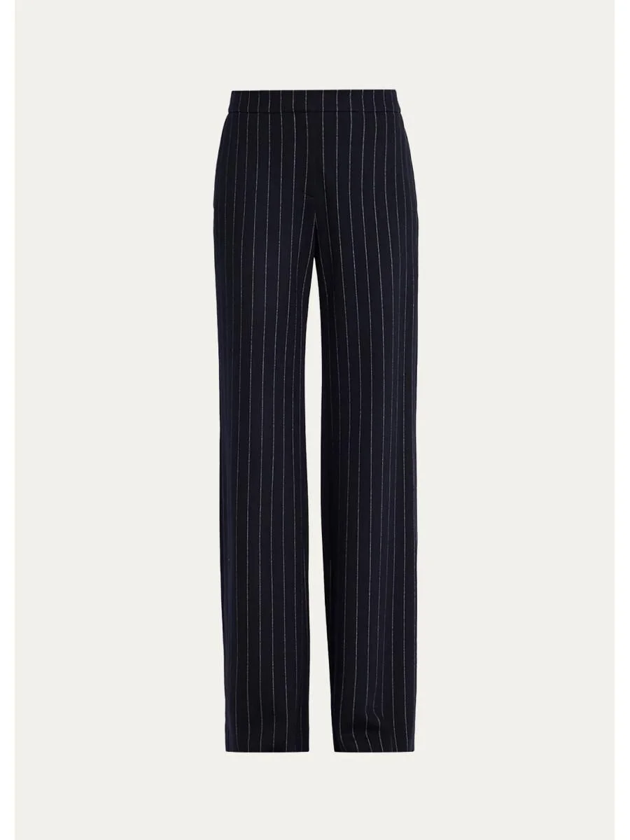 Lafayette Pinstripe Flare-Leg Pants - 1