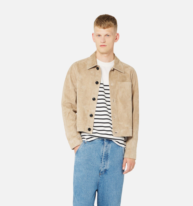 AMI Paris Suede Buttoned Overshirt outlook