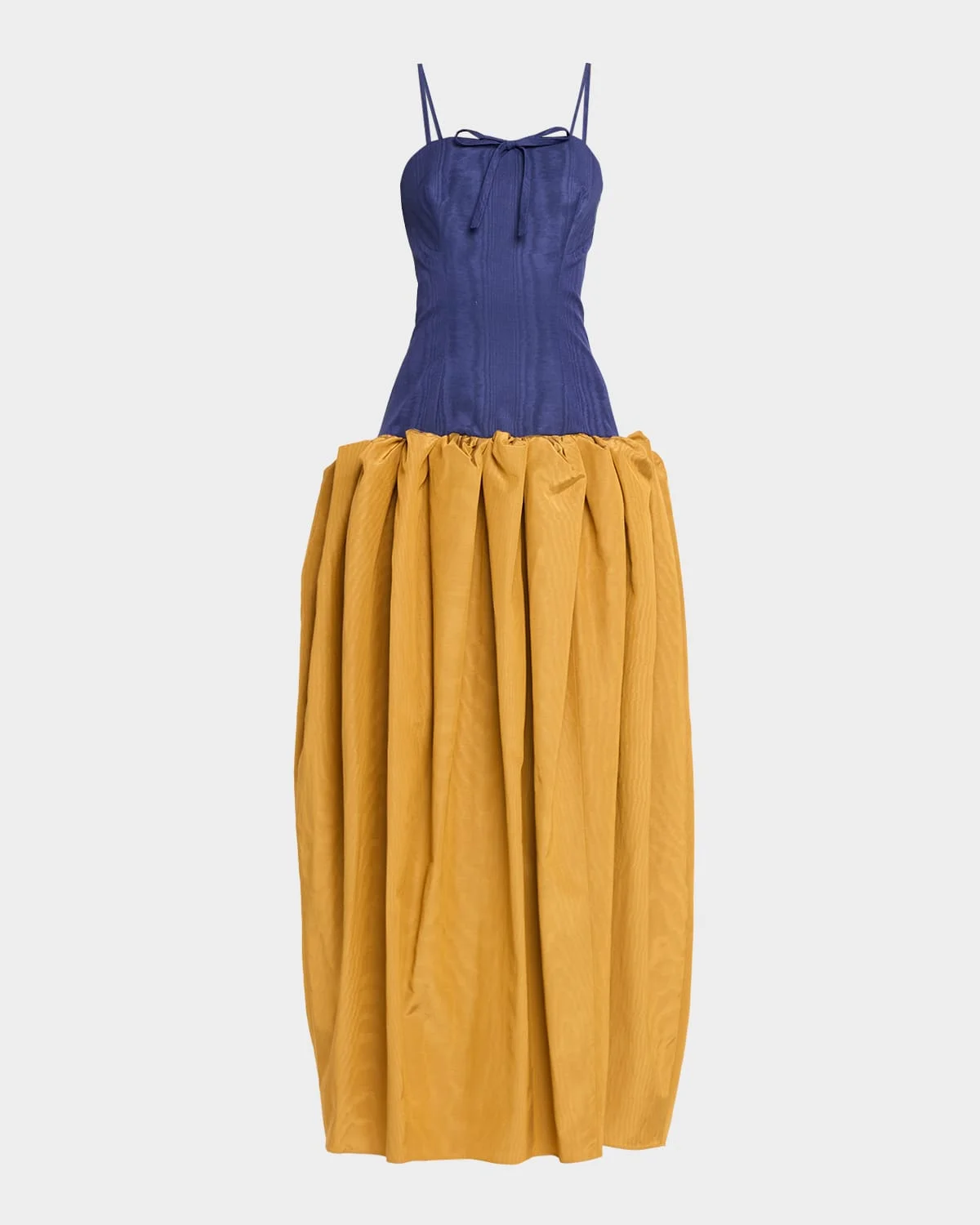 Fifi Drop-Waist Spaghetti Strap Bubble Gown - 1