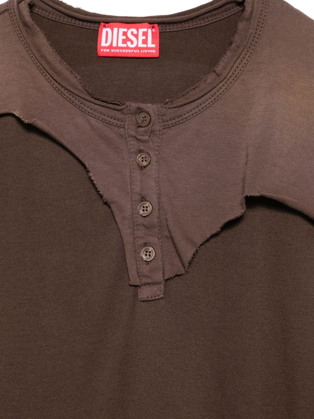 Henley button-fastening T-shirt - 3