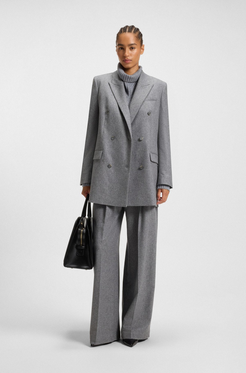 BOSS REGULAR-FIT LONG-LENGTH BLAZER IN SOFT FLANNEL outlook