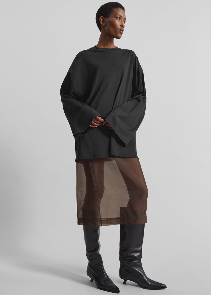 Rio Oversized Sleeve Tee - Black 5