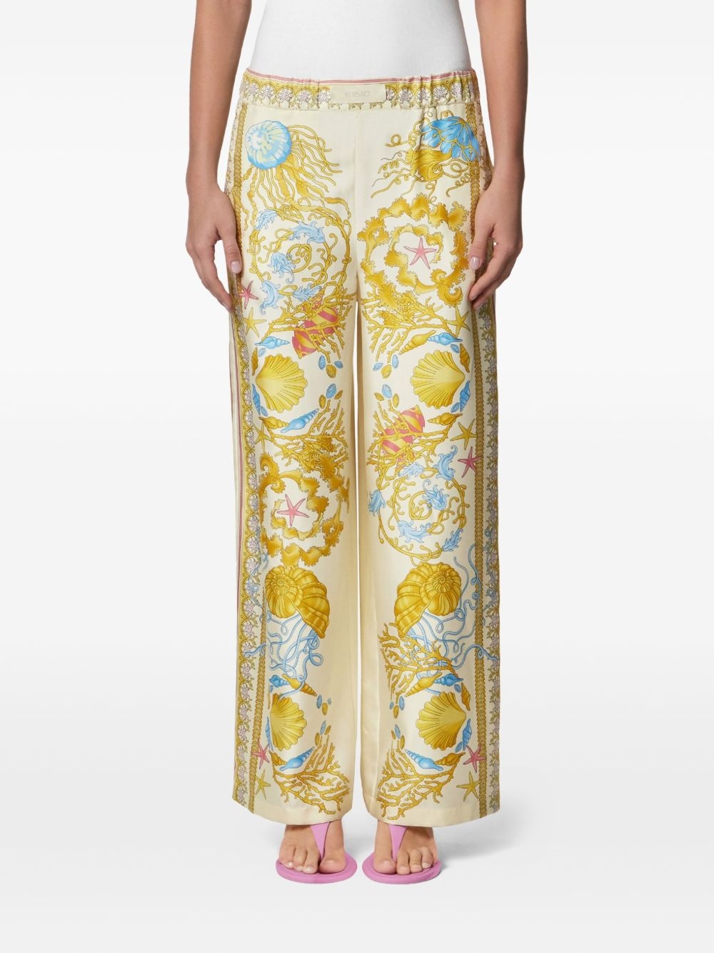 Underwater Barocco silk trousers - 3
