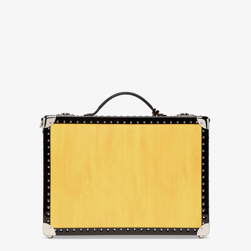 Yellow leather suitcase 3