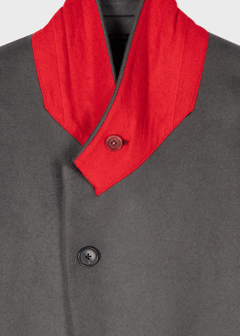 Paul Smith Grey Wool Overcoat outlook