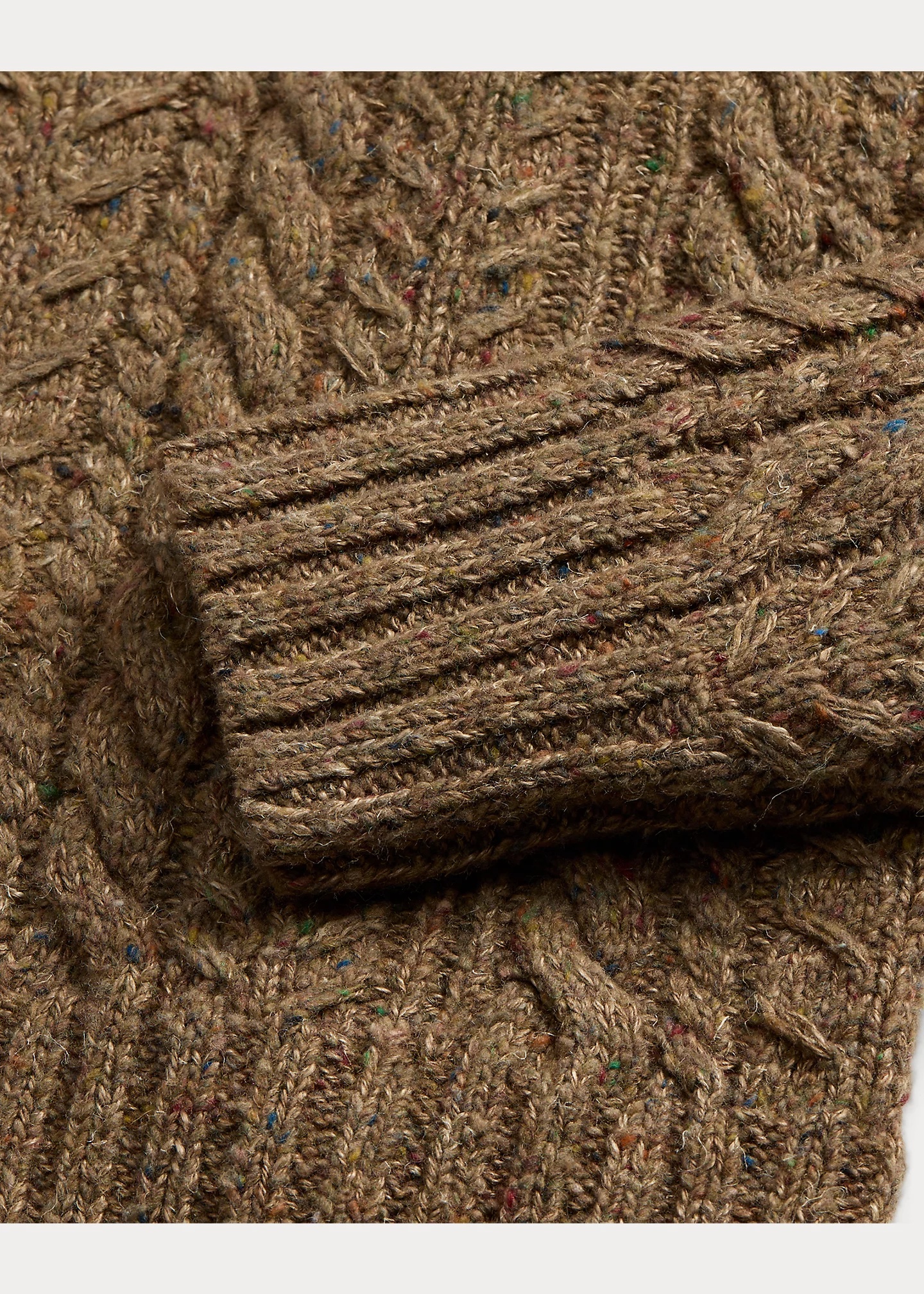 Aran-Knit Shawl-Collar Sweater - 3