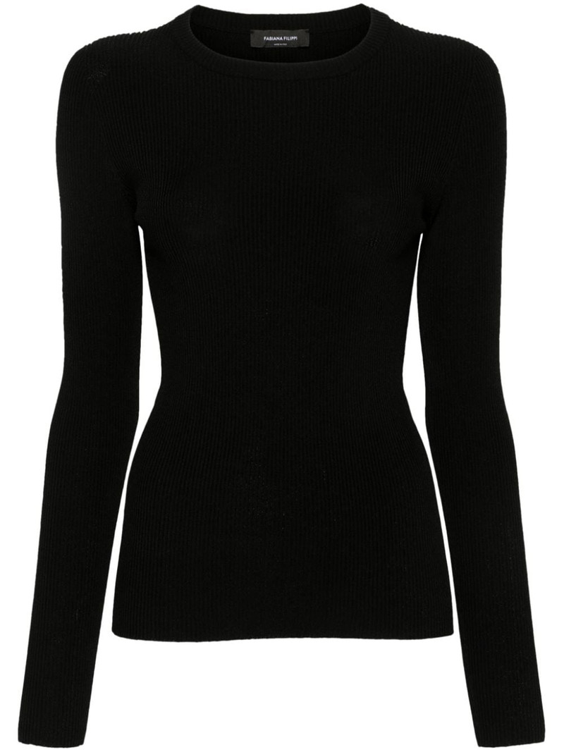 crew-neck ribbed jumper 1