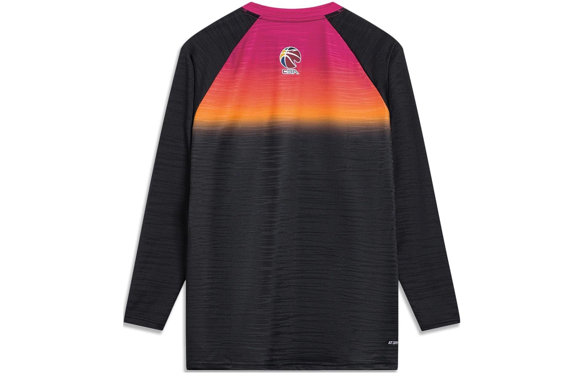 Li-Ning CBA All Star Game Graphic Long Sleeve T-shirt 'Black' ATLT069-1 - 2
