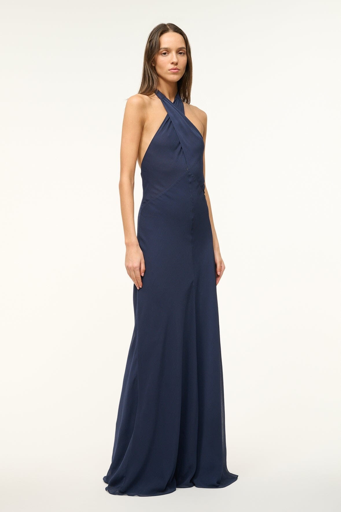 STAUD DAWN DRESS NAVY - 4