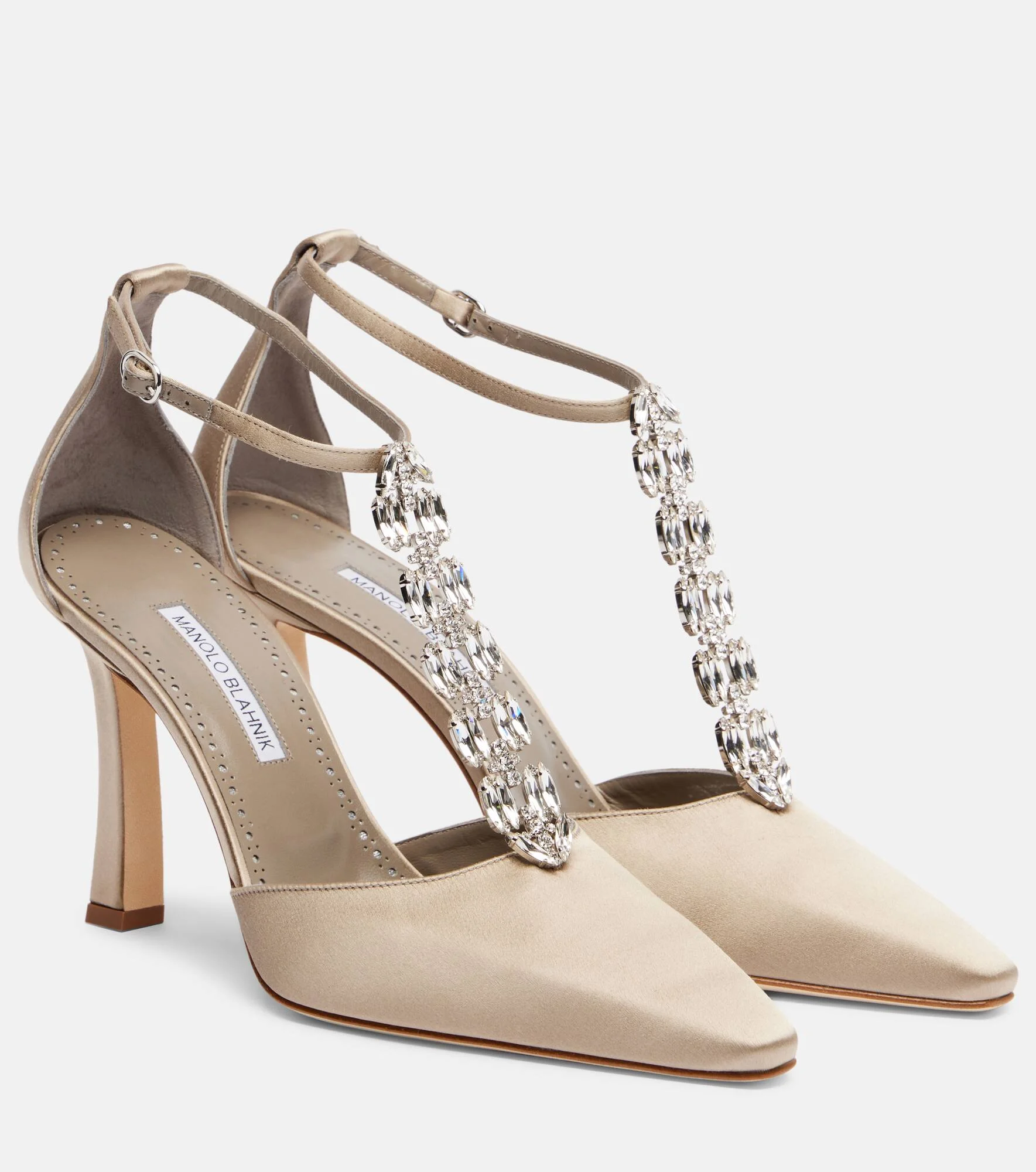 Molara embellished satin pumps - 1