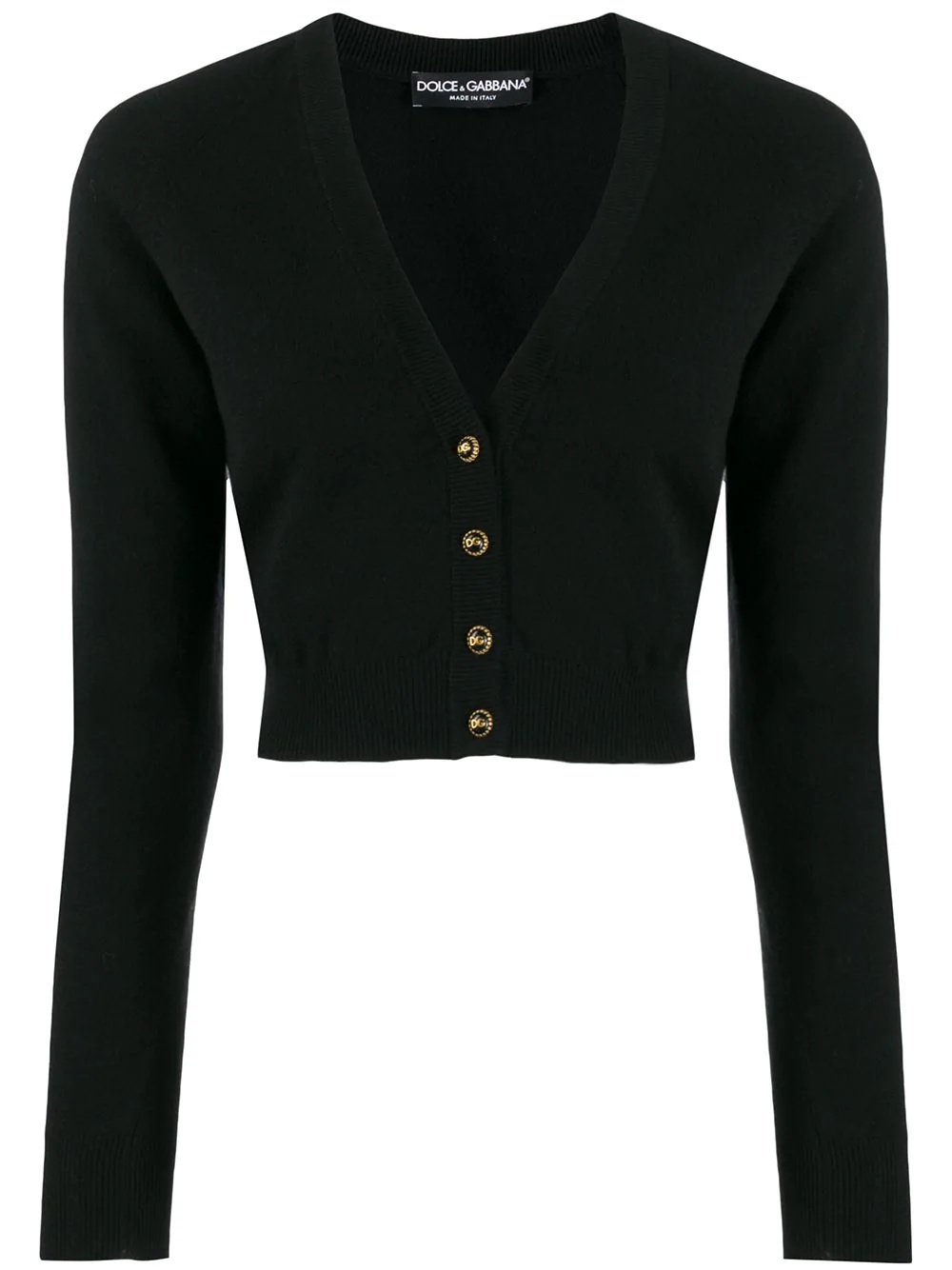 cropped V-neck cardigan - 1