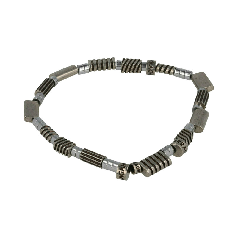 Ferragamo Small Industrial Bead Bracelet 'Silver' 1