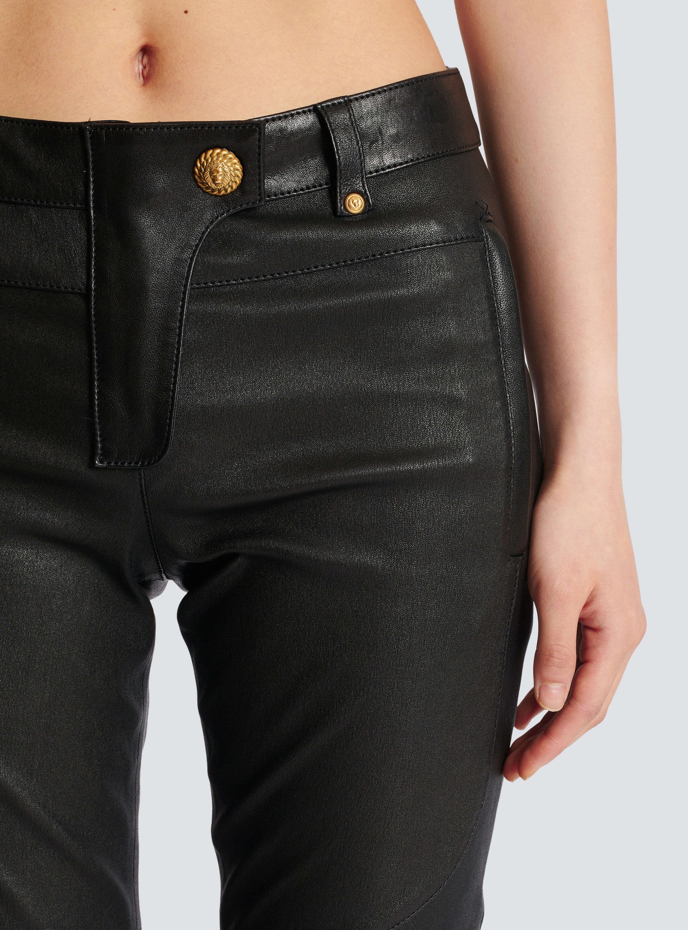 Stretch leather trousers - 8