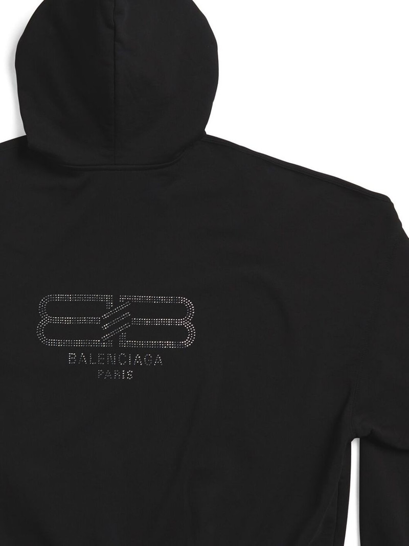 BALENCIAGA BB Paris Strass cotton hoodie outlook