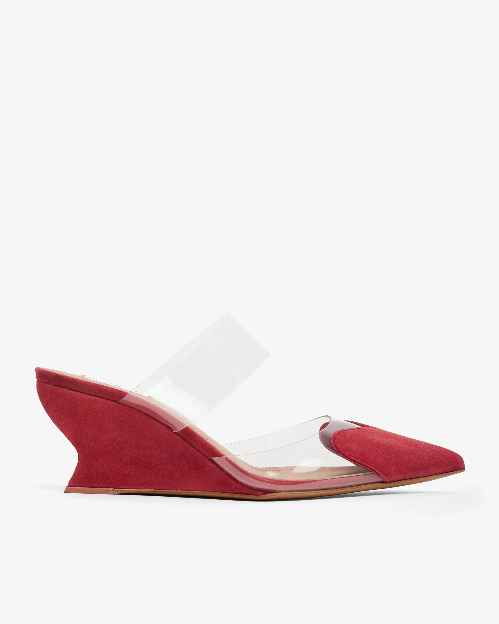 Coeur 60 red suede wedge mules - 1