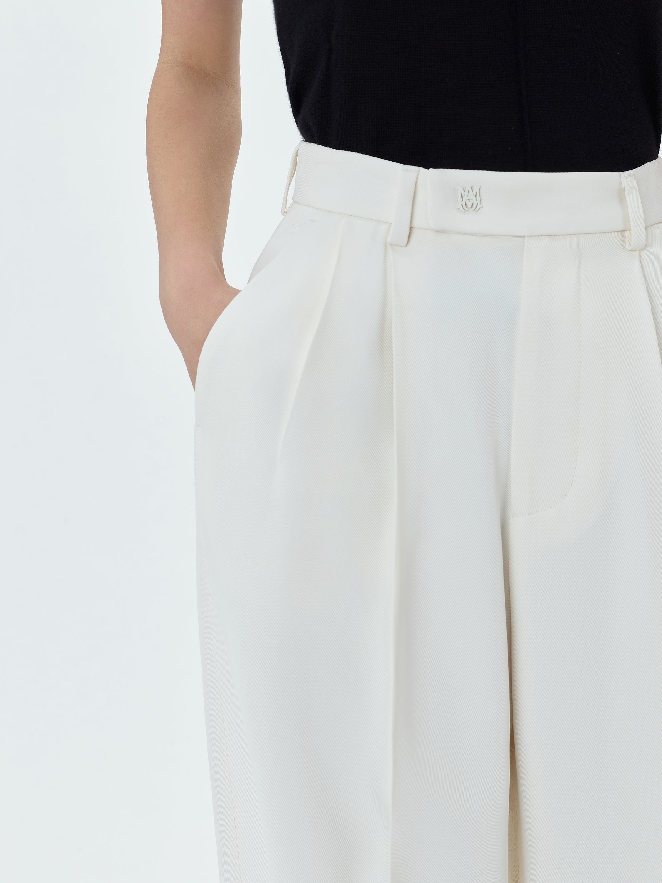 AMIRI VISCOSE DOUBLE PLEATED TROUSERS | REVERSIBLE