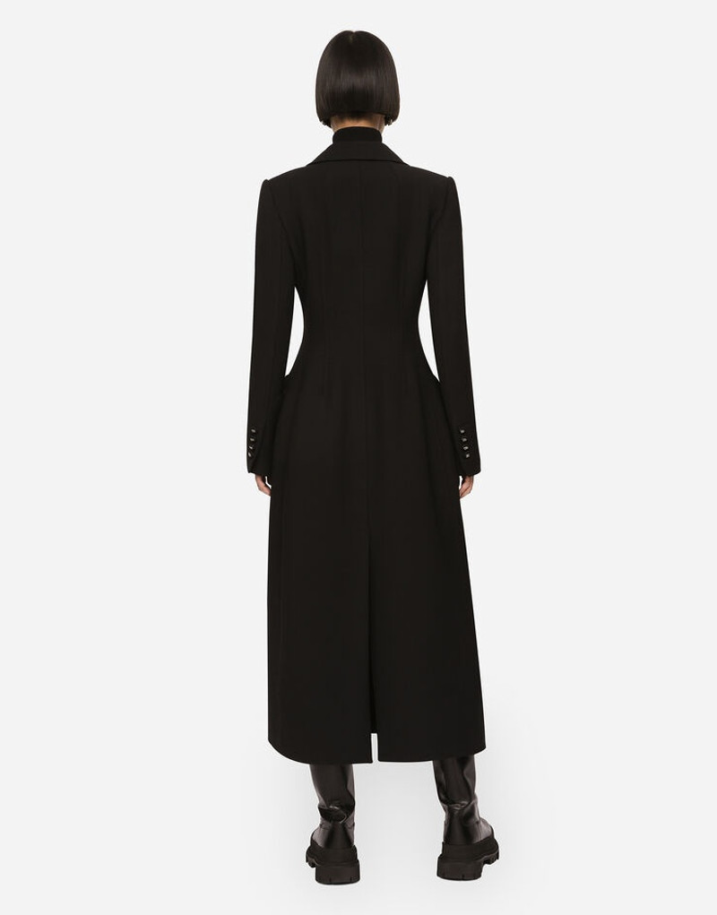 Single-breasted double crepe coat 4