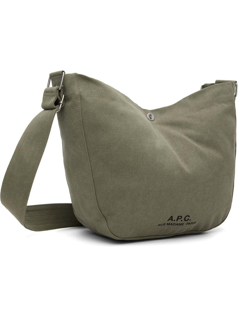 A.P.C. Khaki Journal Satchel outlook