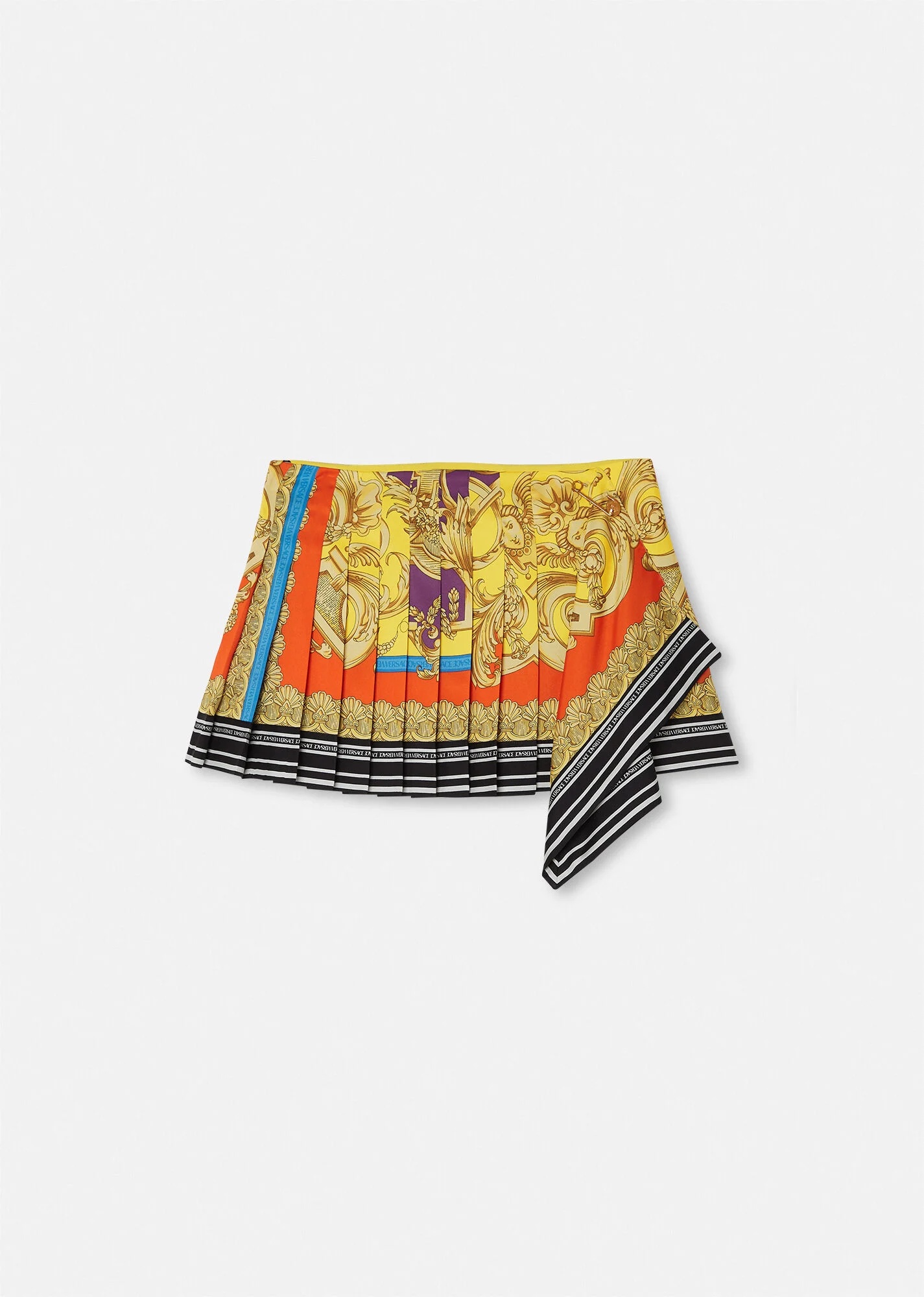 Barocco Goddess Silk Mini Skirt - 1