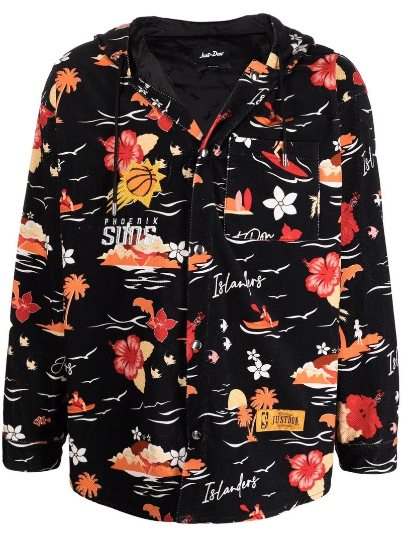 graphic-print hooded jacket 1