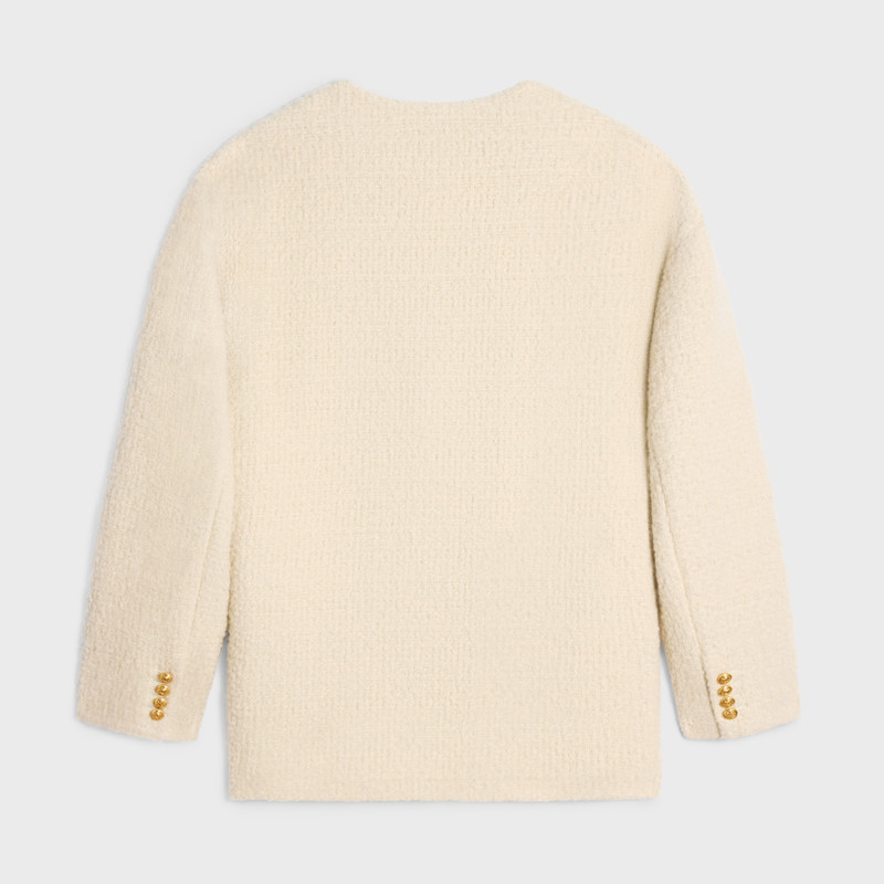 CELINE cardigan in bouclé tweed cashmere outlook