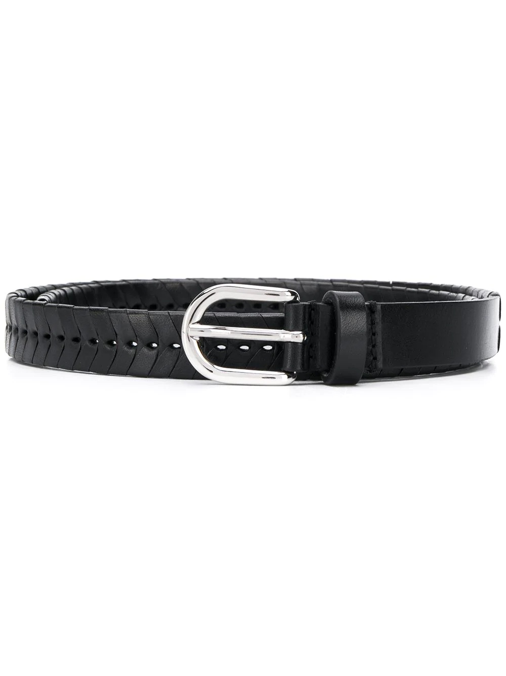 panelled buckle belt - 1