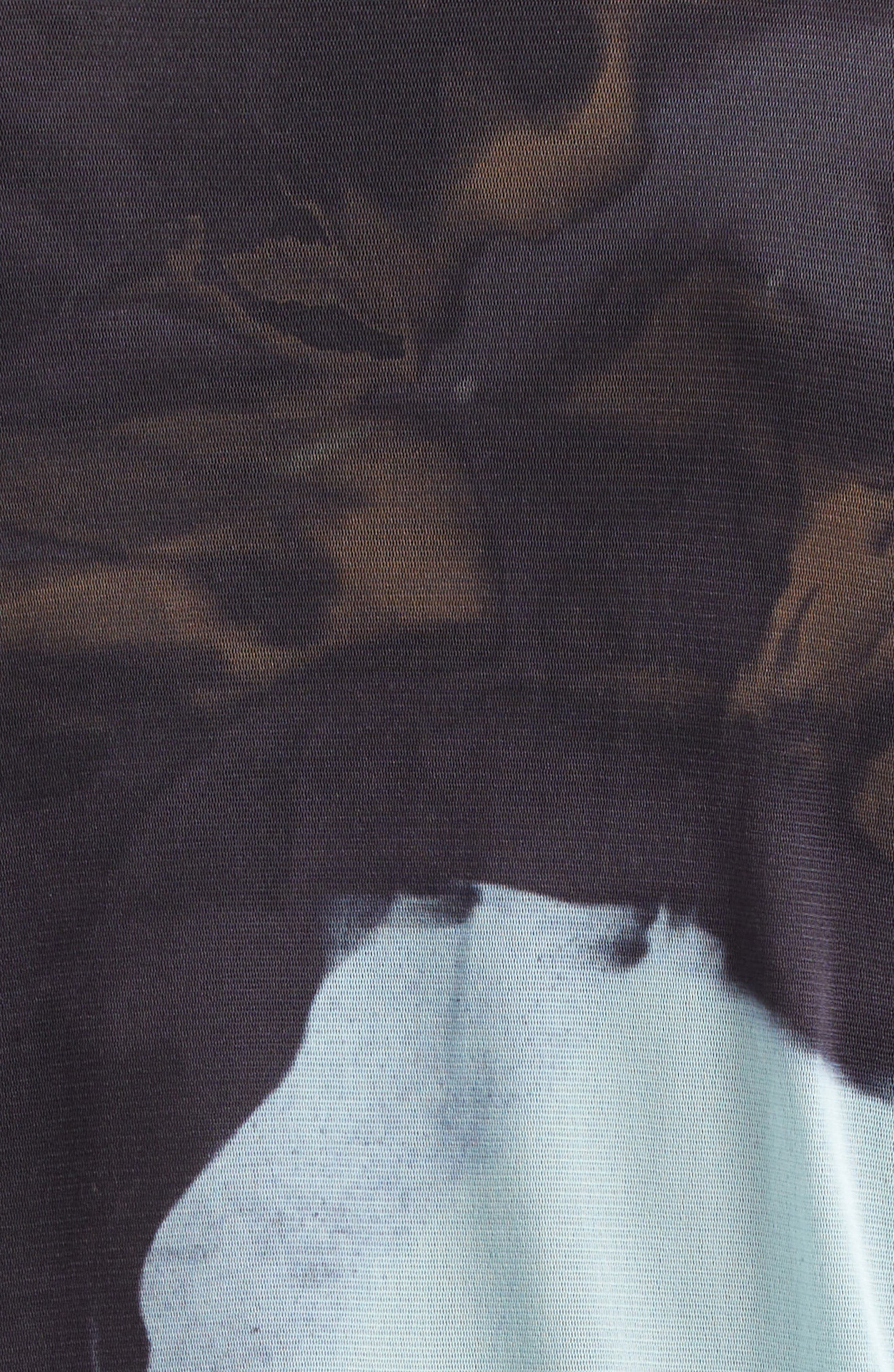 Homme Plissé Issey Miyake Agate Print Sheer Mesh Long Sleeve Shirt in Brown at Nordstrom - 7
