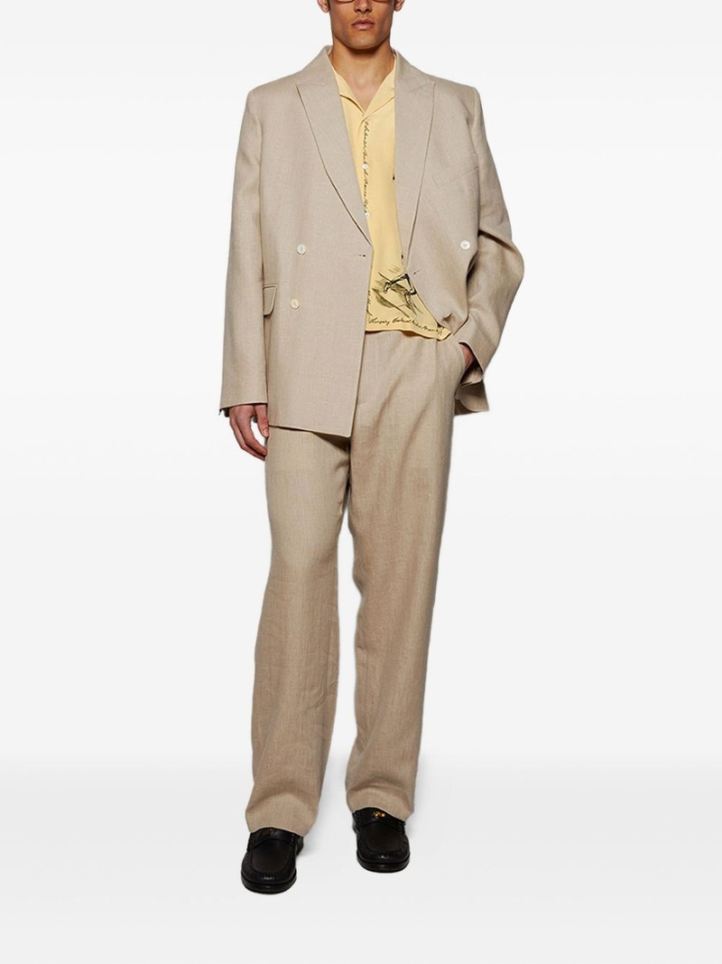 BODE side-strap linen trousers outlook