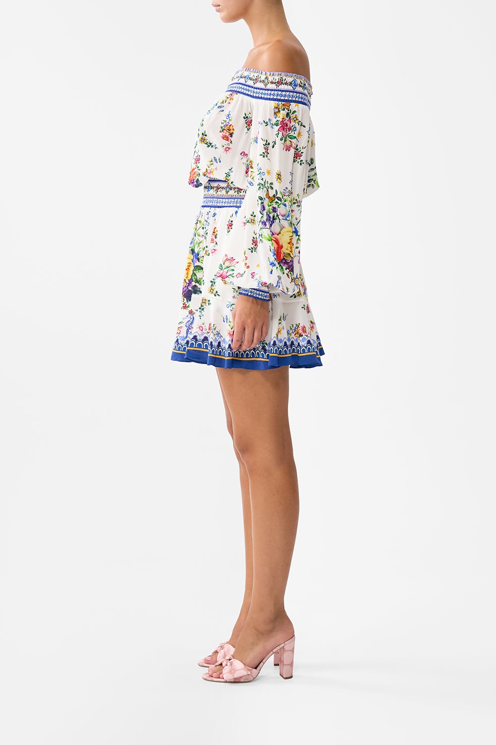 OFF SHOULDER SHORT DRESS - 4