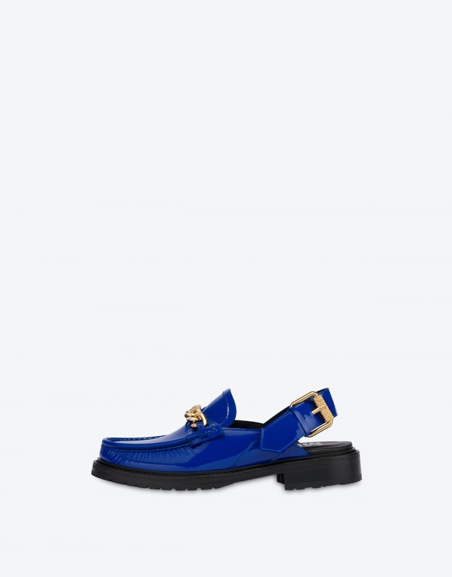 METAL CHAIN PATENT LEATHER LOAFERS - 2