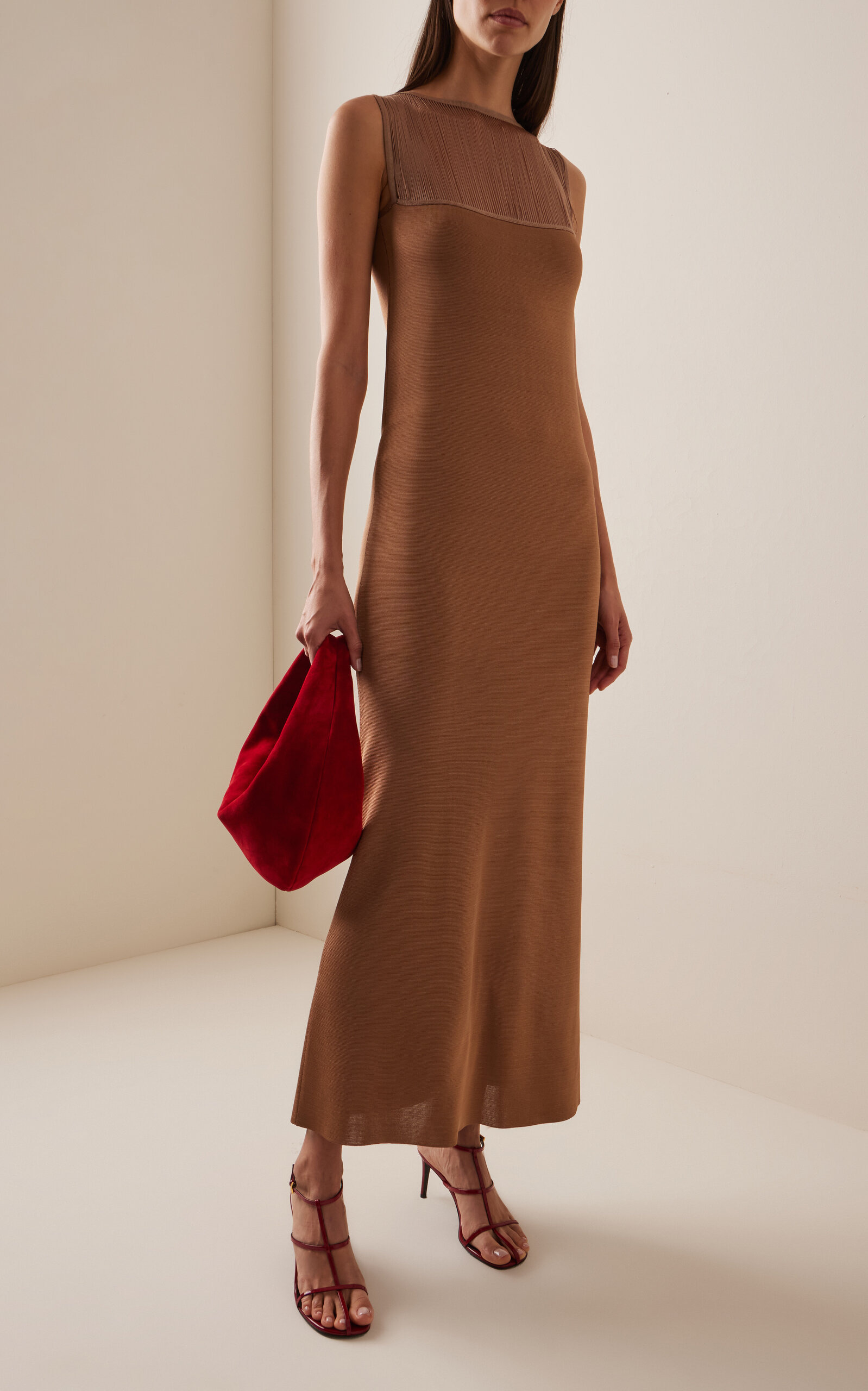 Ruslan Fringed Knit Maxi Dress gold - 2
