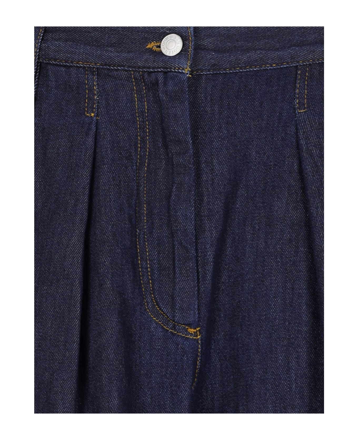 Pleated Baggy Jeans - 5