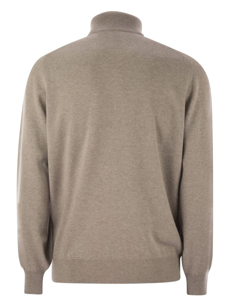 Brunello Cucinelli half-zip cashmere sweater outlook