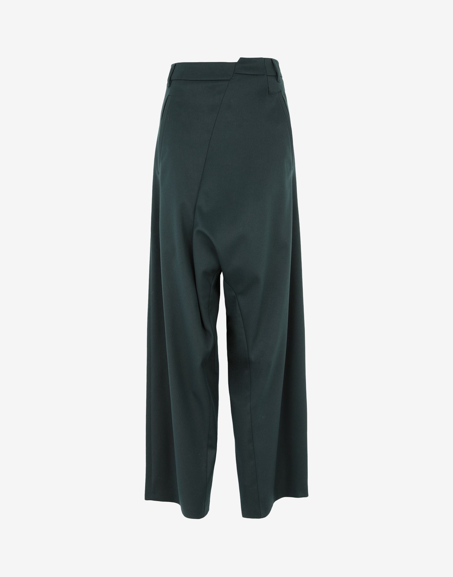 Asymmetrical hem trousers - 1