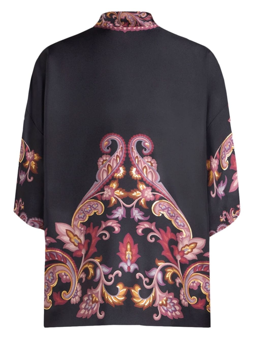 printed silk shirt - 6