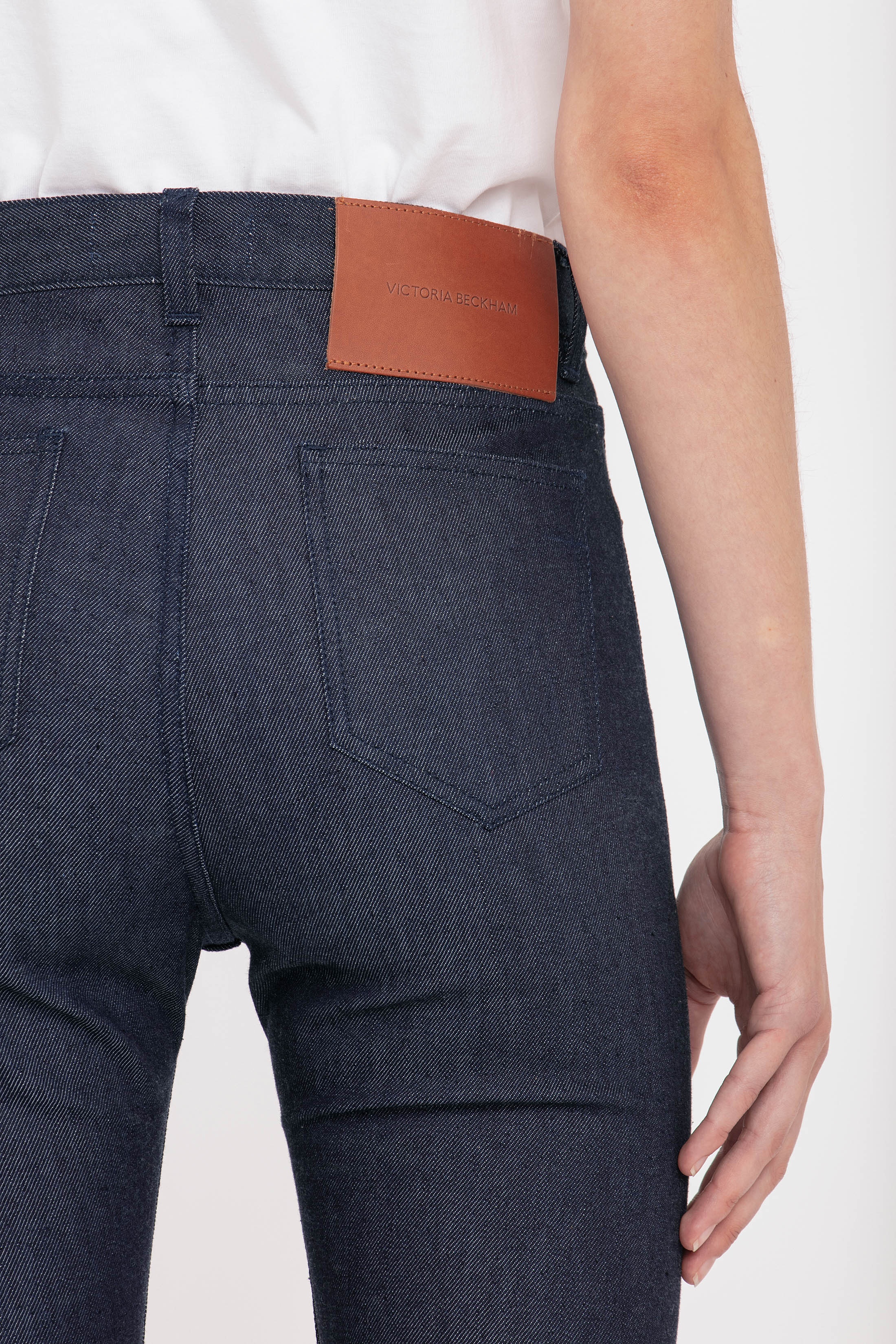 High Waisted Skinny Jean In Dark Indigo Raw - 6