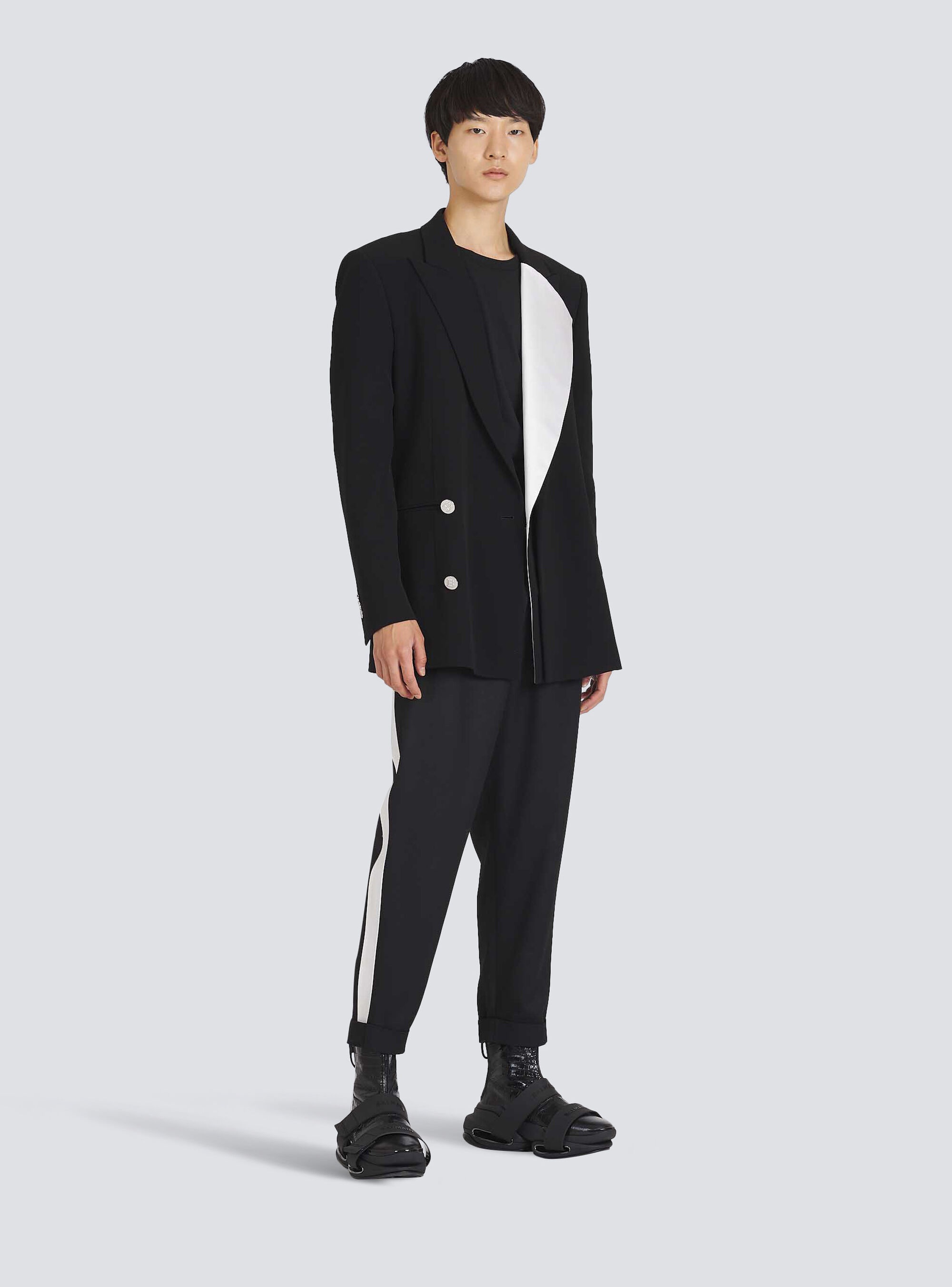 Eco-designed blazer with satin collar - 2