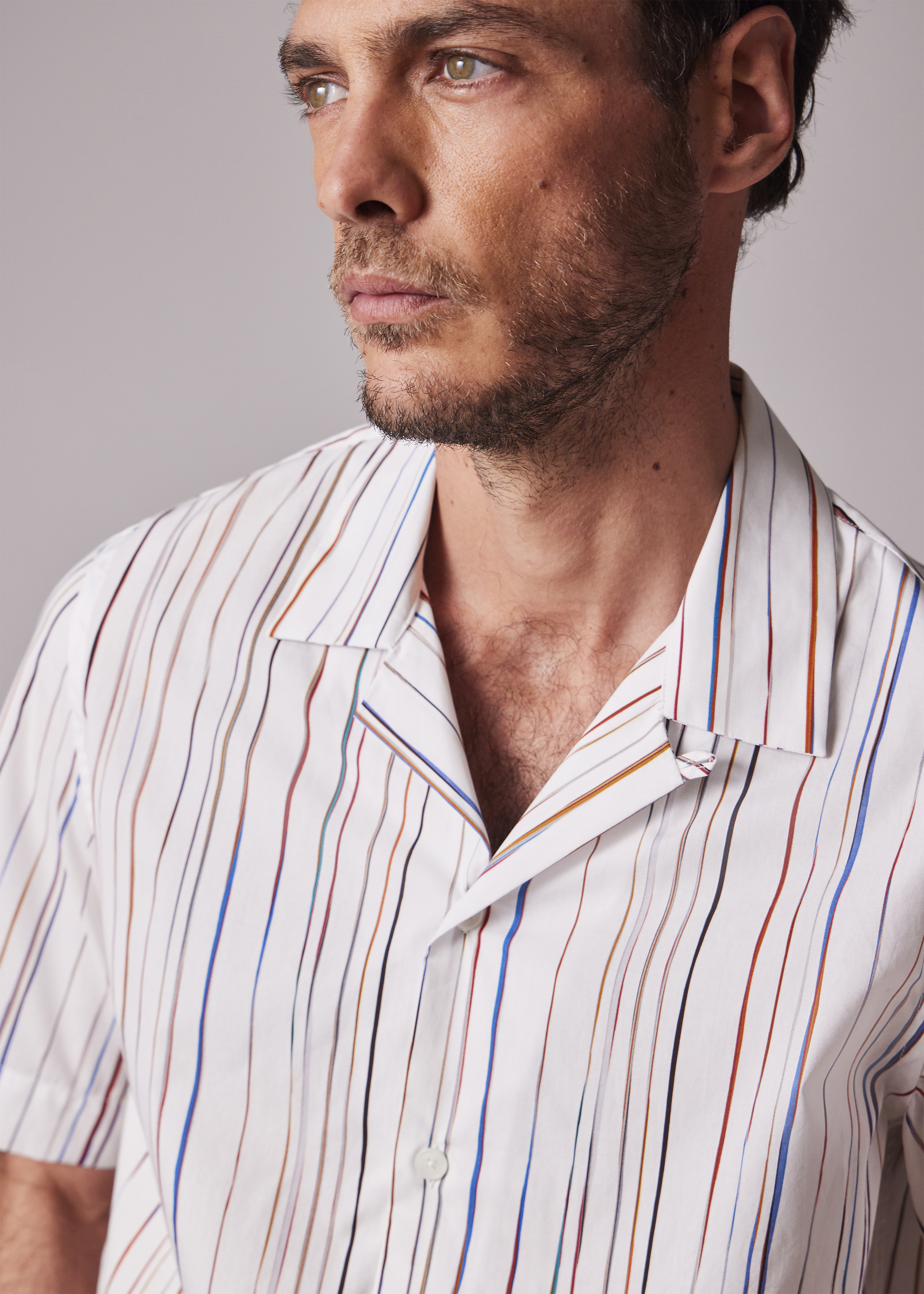 White 'Signature Pinstripe' Short-Sleeve Shirt - 5