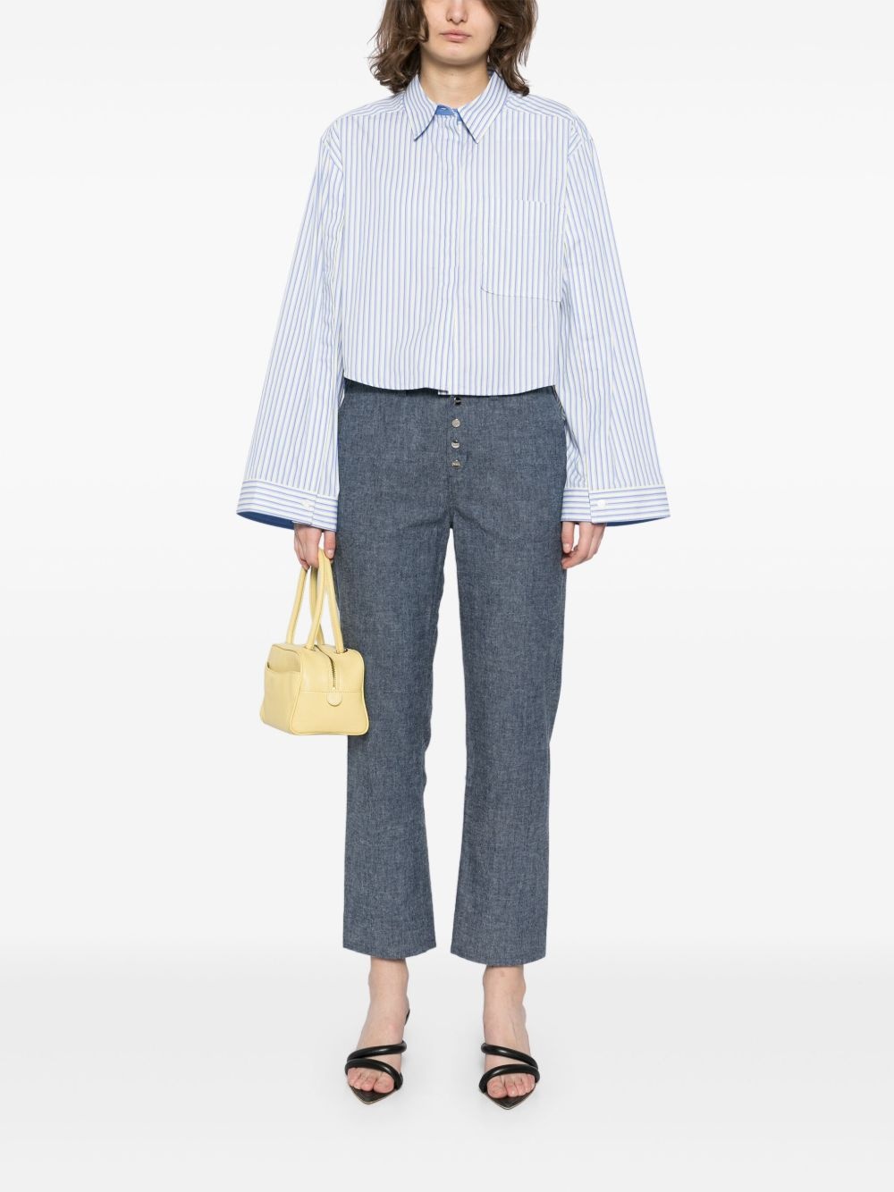 press-stud fastening jeans - 2