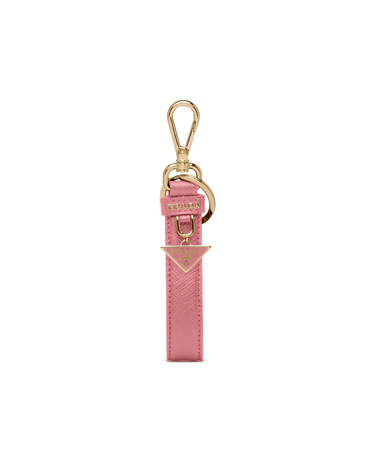 Saffiano leather keychain - 1