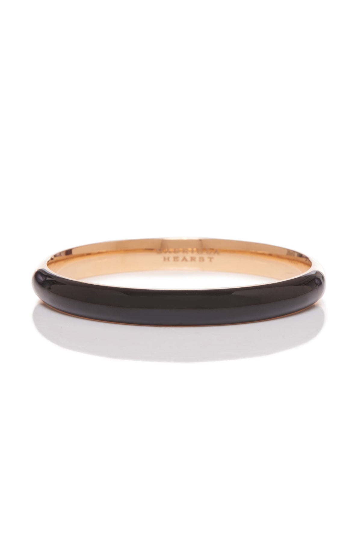 Vitreous Black Enamel & 18K Gold Bangle - 1