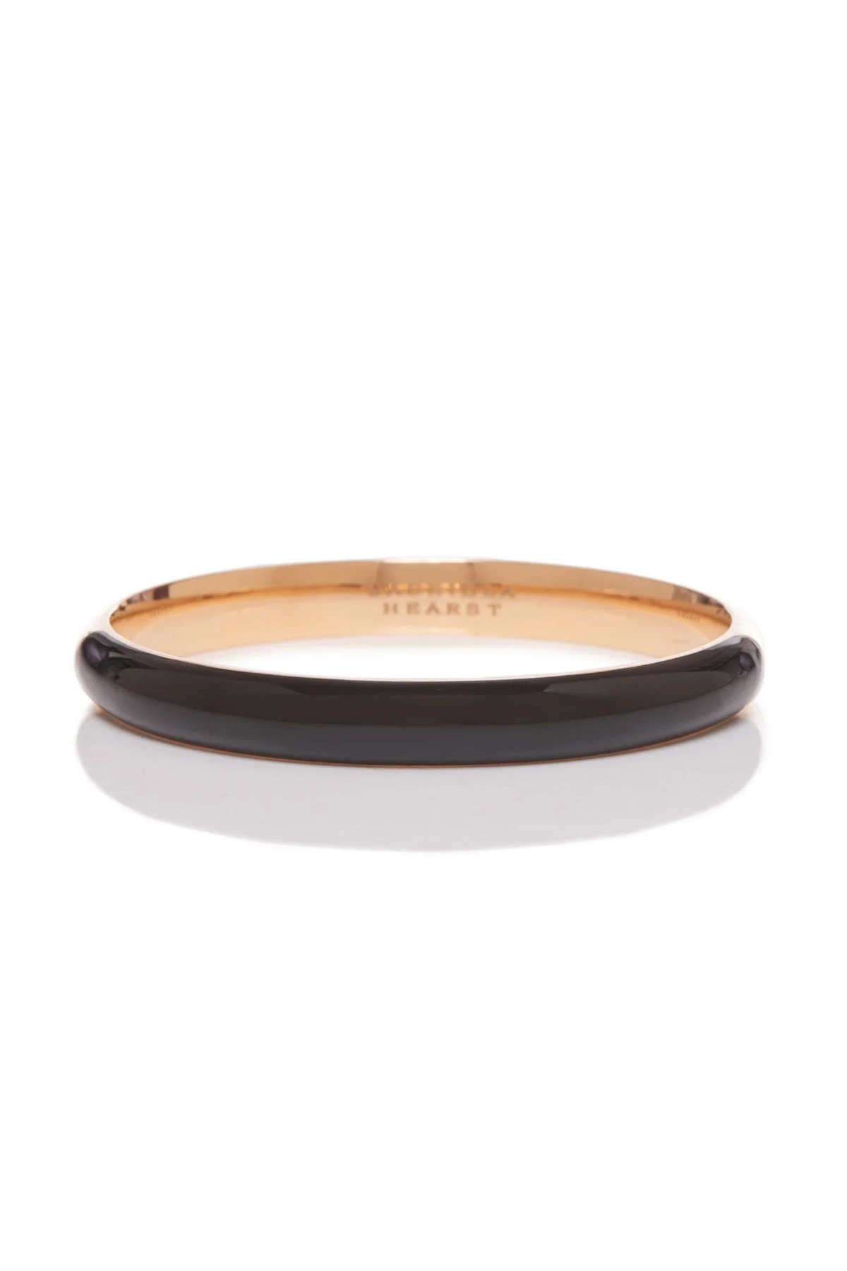 Vitreous Black Enamel & 18K Gold Bangle - 1