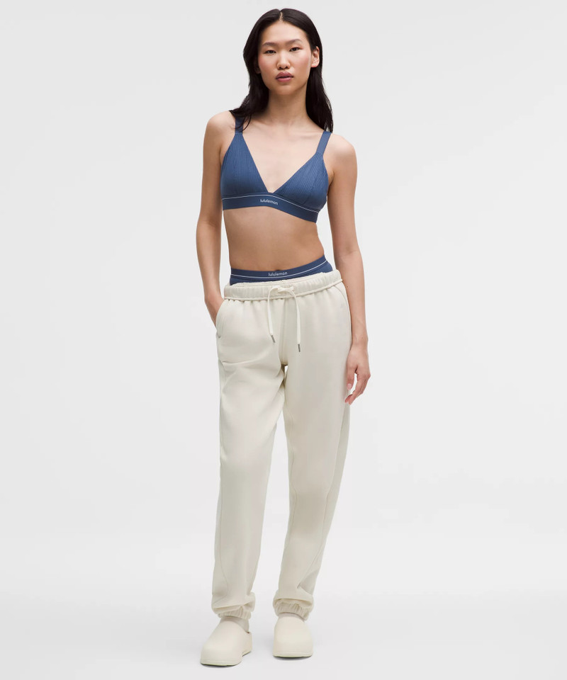 Stretch Cotton Ribbed Logo Bralette *B/C Cup 3