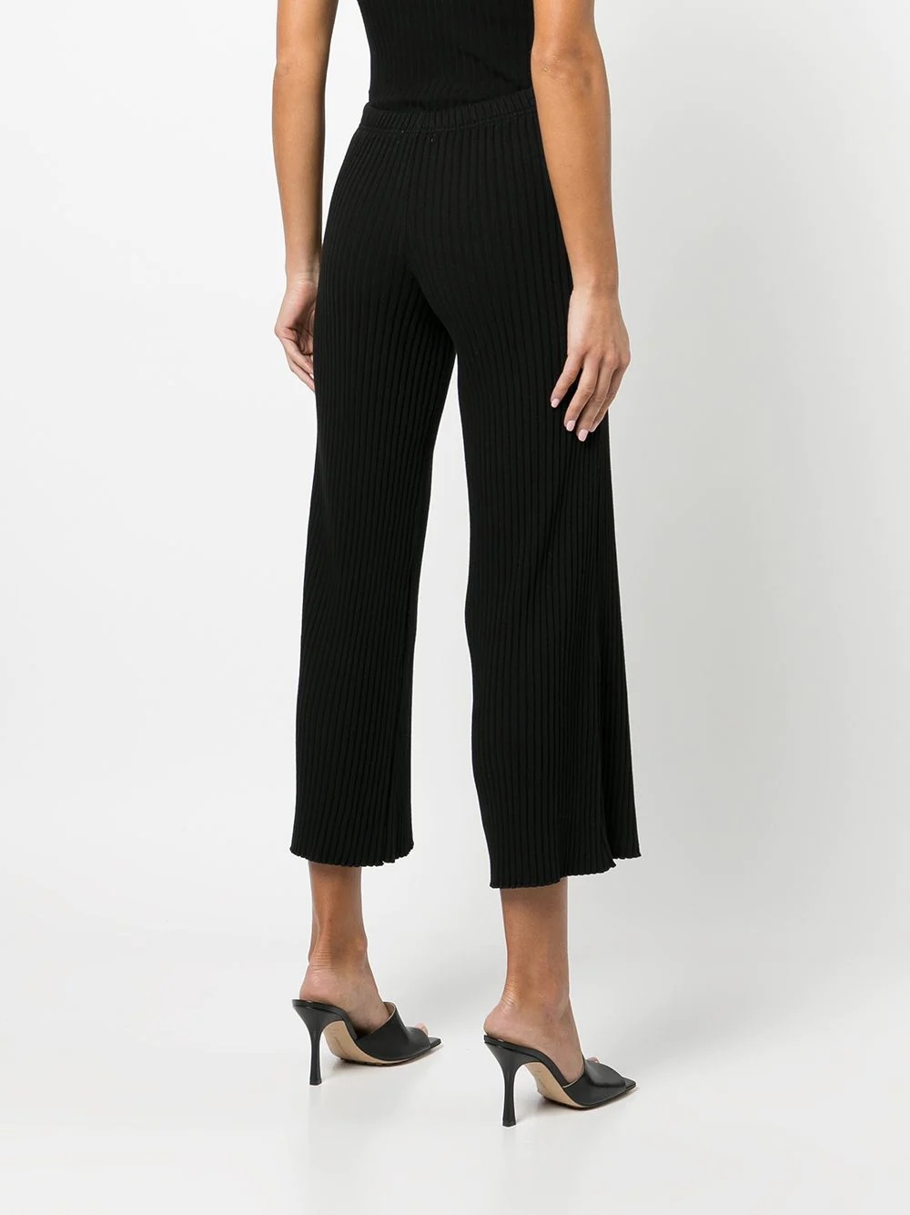 ribbed cropped trousers - 4